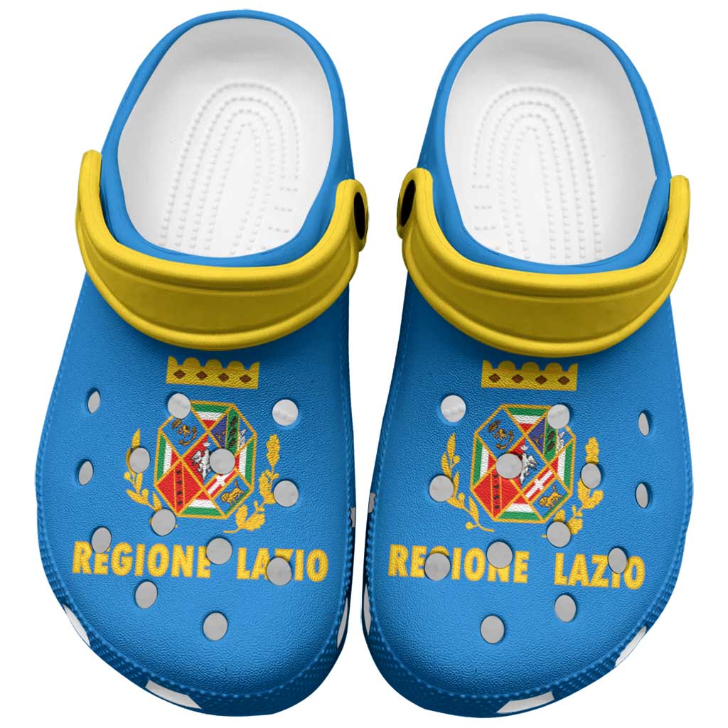 Merchidea Lazio Italy Flag Crocs Crocband Clogs Shoes Comfortable For Men Women and Kids