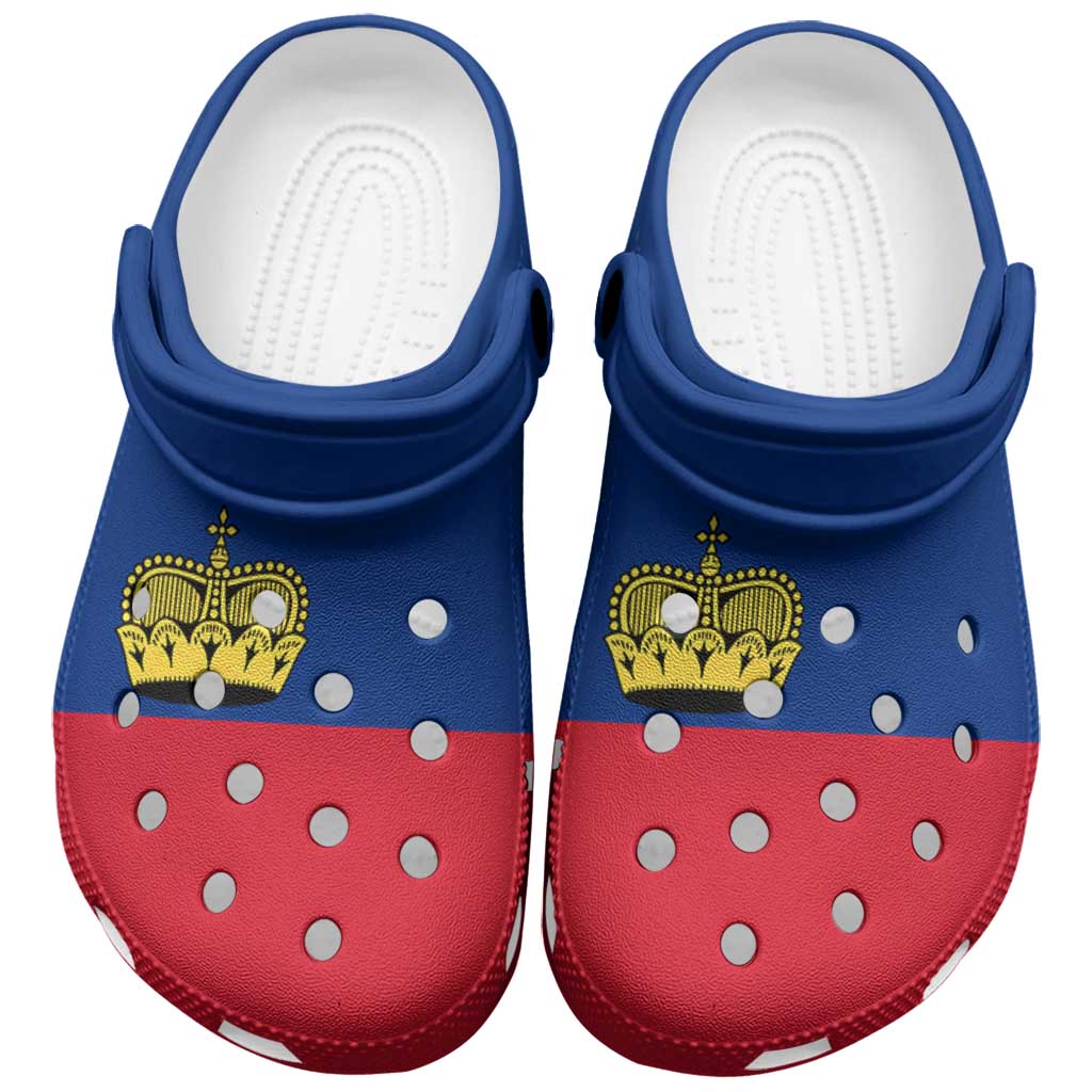 Merchidea Liechtenstein Flag Crocs Crocband Clogs Shoes Comfortable For Men Women and Kids