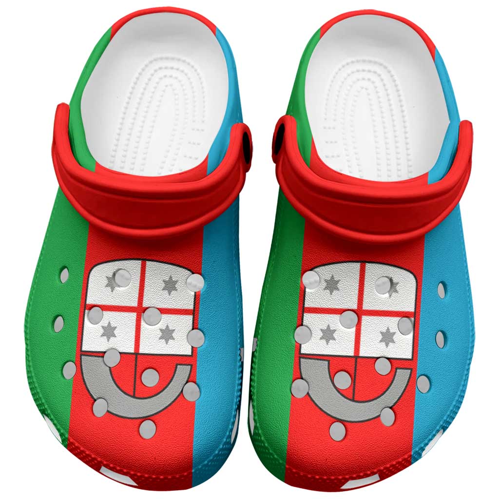 Merchidea Liguria Italy Flag Crocs Crocband Clogs Shoes Comfortable For Men Women and Kids