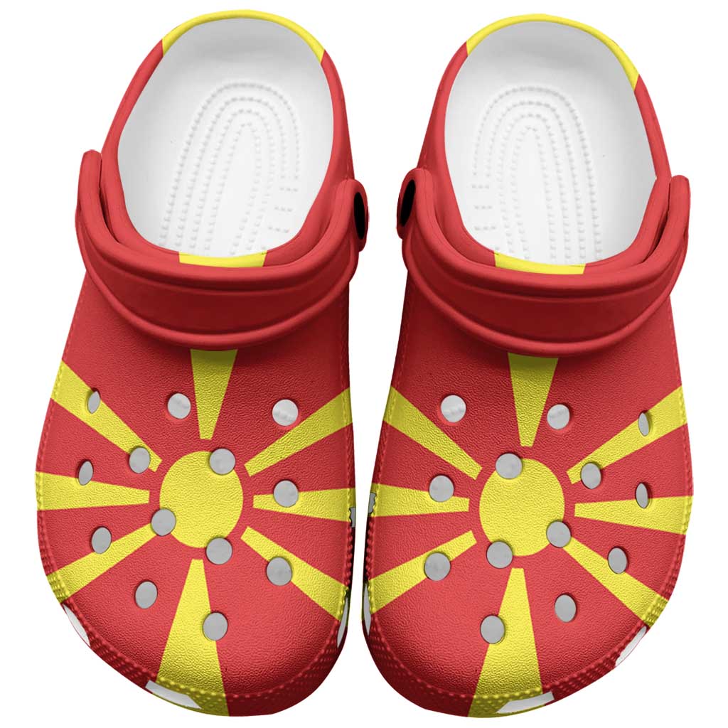 Merchidea Macedonia Flag Crocs Crocband Clogs Shoes Comfortable For Men Women and Kids