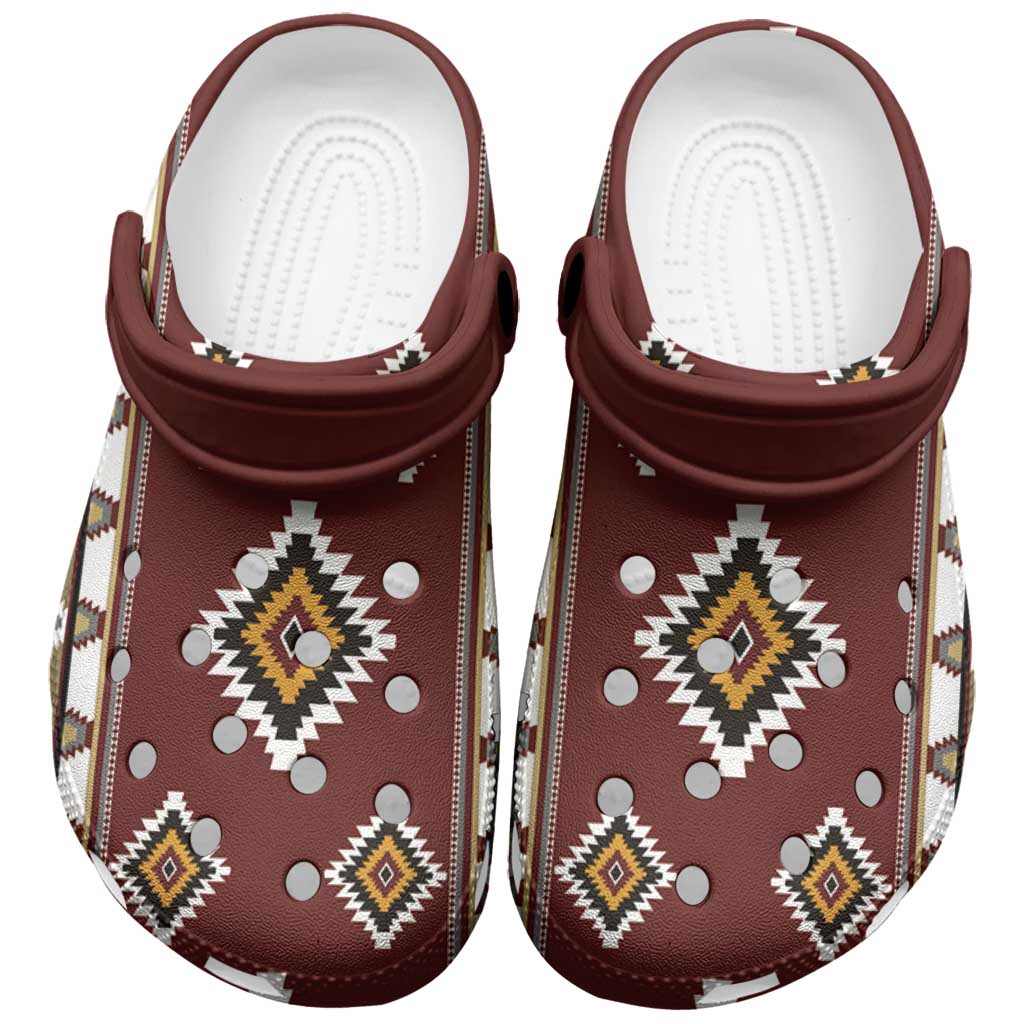 Merchidea Native American Navajo Crocs Crocband Clogs Shoes Comfortable For Men Women and Kids