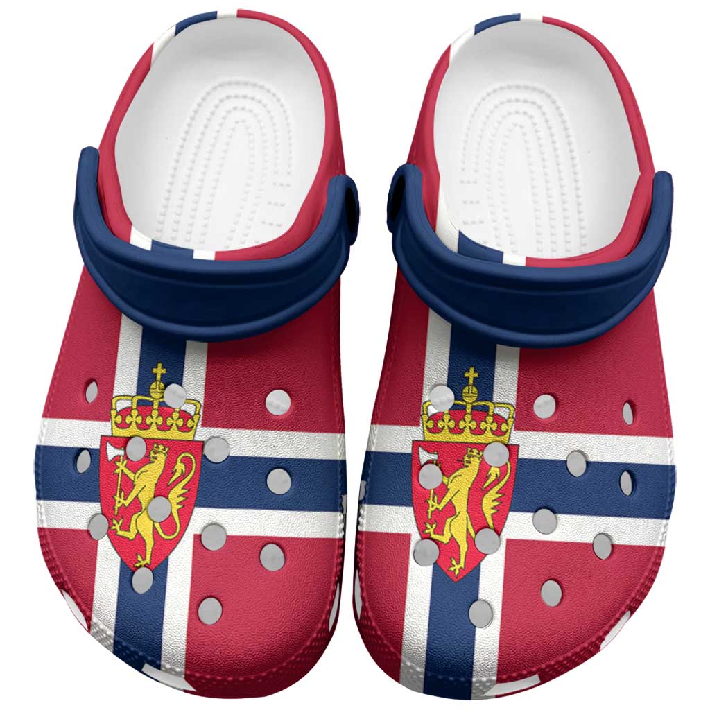 Merchidea Norway Flag Crocs Crocband Clogs Shoes Comfortable For Men Women and Kids