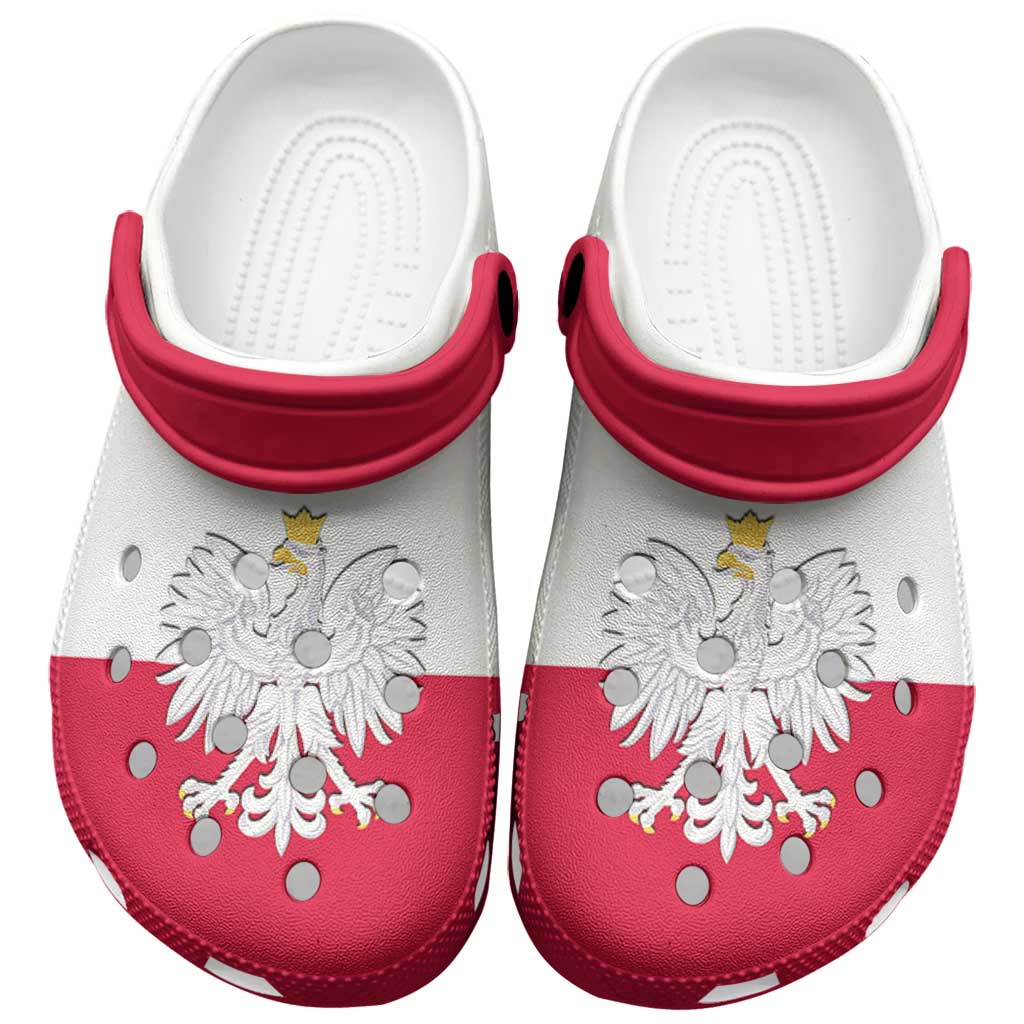 Merchidea Poland Flag Crocs Crocband Clogs Shoes Comfortable For Men Women and Kids