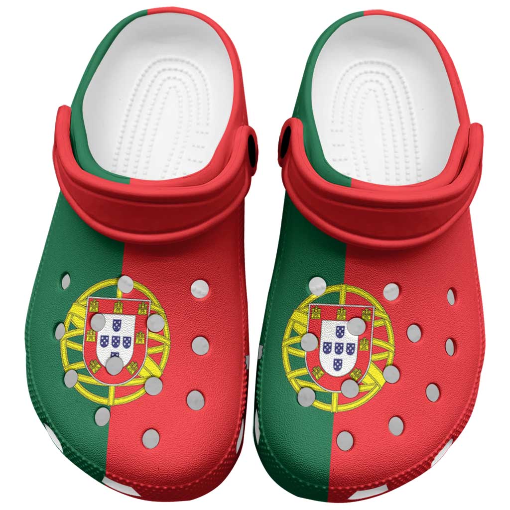 Merchidea Portugal Flag Crocs Crocband Clogs Shoes Comfortable For Men Women and Kids