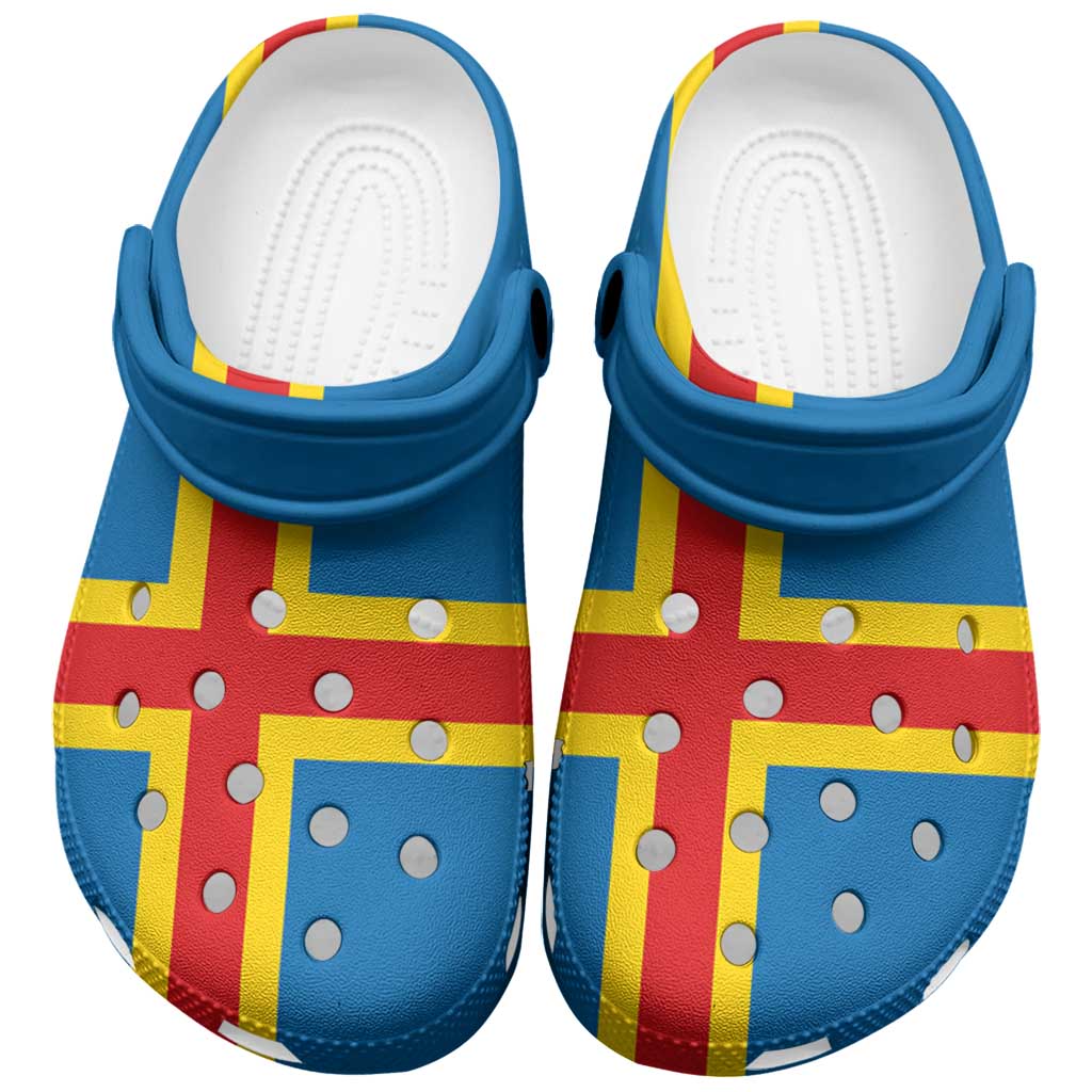 Merchidea Region of Aland Flag Crocs Crocband Clogs Shoes Comfortable For Men Women and Kids