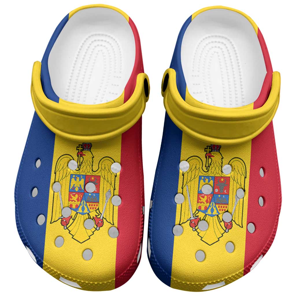 Merchidea Romania Flag Crocs Crocband Clogs Shoes Comfortable For Men Women and Kids