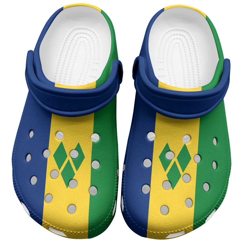 Merchidea Saint Vincent and the Grenadines Flag Crocs Crocband Clogs Shoes Comfortable For Men Women and Kids