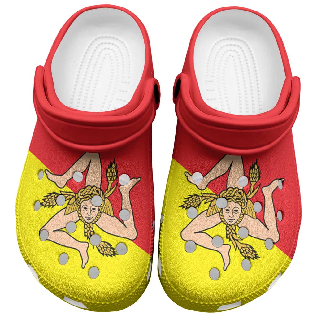 Merchidea Sicily Italy Flag Crocs Crocband Clogs Shoes Comfortable For Men Women and Kids