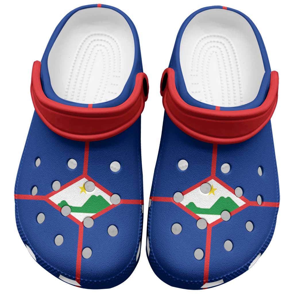Merchidea Sint Eustatius Flag Crocs Crocband Clogs Shoes Comfortable For Men Women and Kids