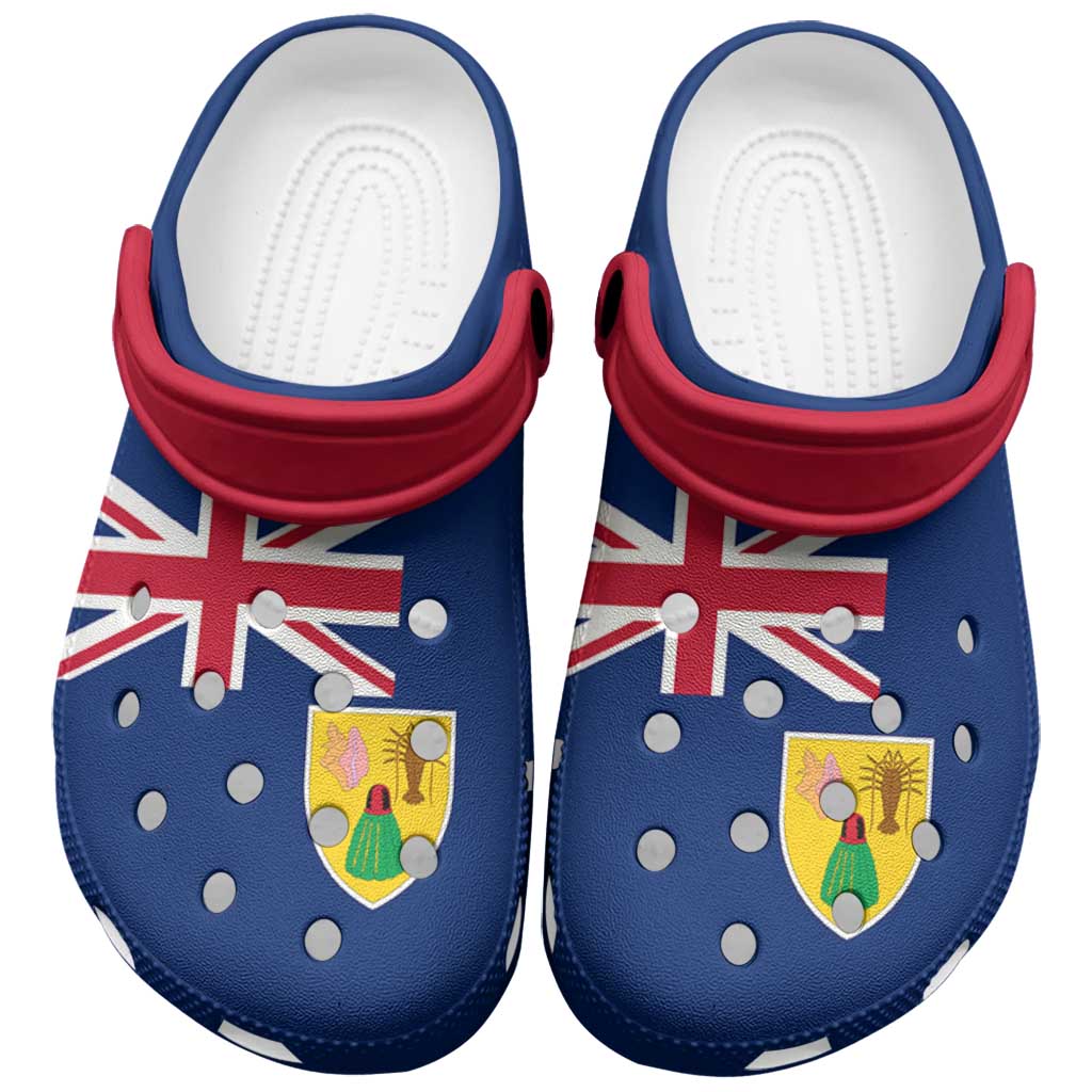 Merchidea Turks and Caicos Flag Crocs Crocband Clogs Shoes Comfortable For Men Women and Kids