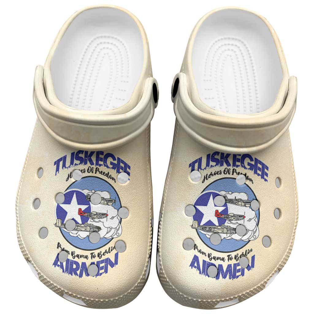 Merchidea Tuskegee Airmen Red Tails Crocs Crocband Clogs Shoes Comfortable For Men Women and Kids