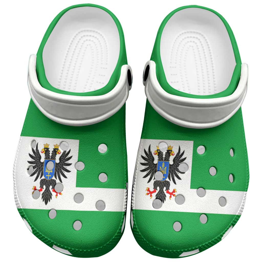 Merchidea Ukraine Chernihiv Oblast Flag Crocs Crocband Clogs Shoes Comfortable For Men Women and Kids