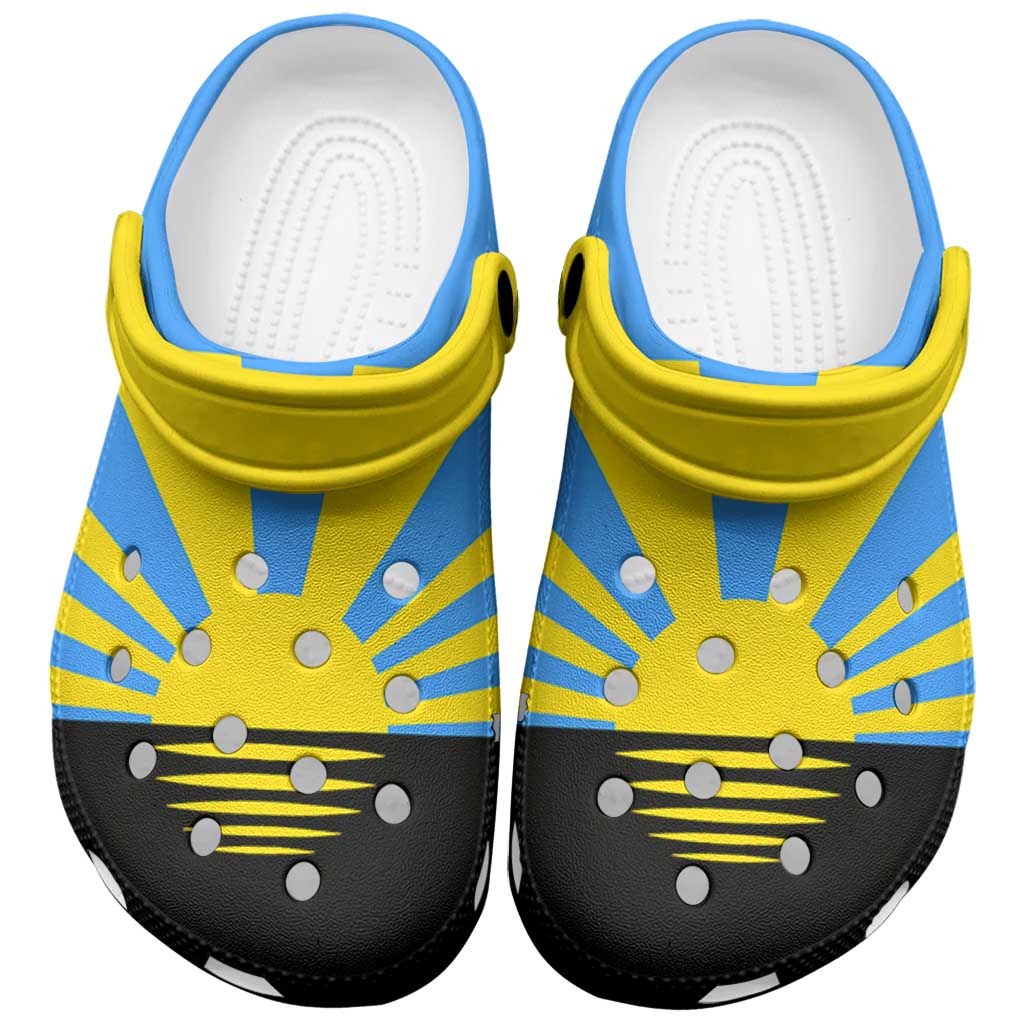 Merchidea Ukraine Donetsk Oblast Flag Crocs Crocband Clogs Shoes Comfortable For Men Women and Kids