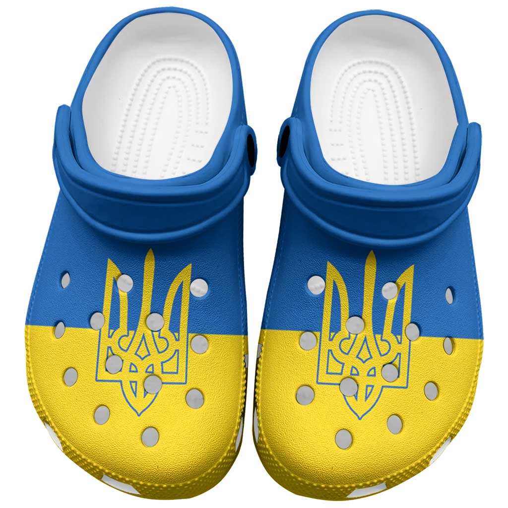 Merchidea Ukraine Flag Crocs Crocband Clogs Shoes Comfortable For Men Women and Kids