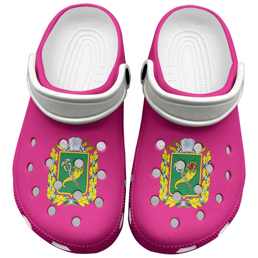 Merchidea Ukraine Kharkiv Oblast Flag Crocs Crocband Clogs Shoes Comfortable For Men Women and Kids