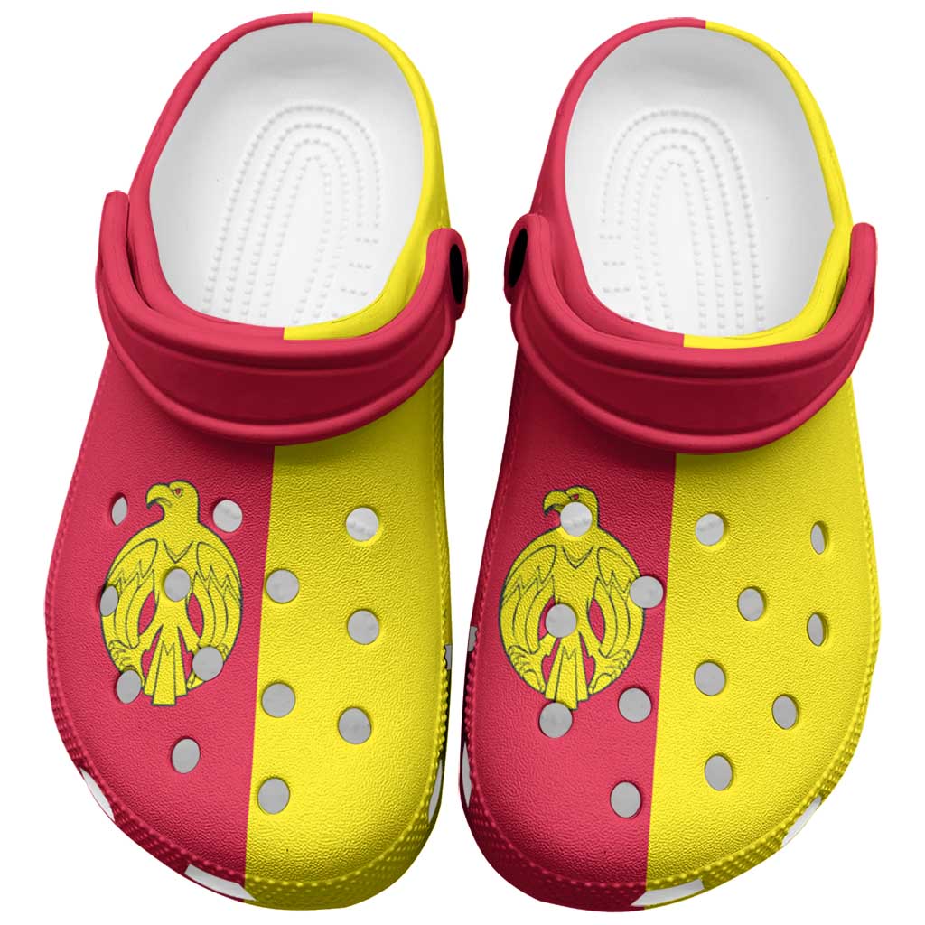 Merchidea Ukraine Kirovohrad Oblast Flag Crocs Crocband Clogs Shoes Comfortable For Men Women and Kids