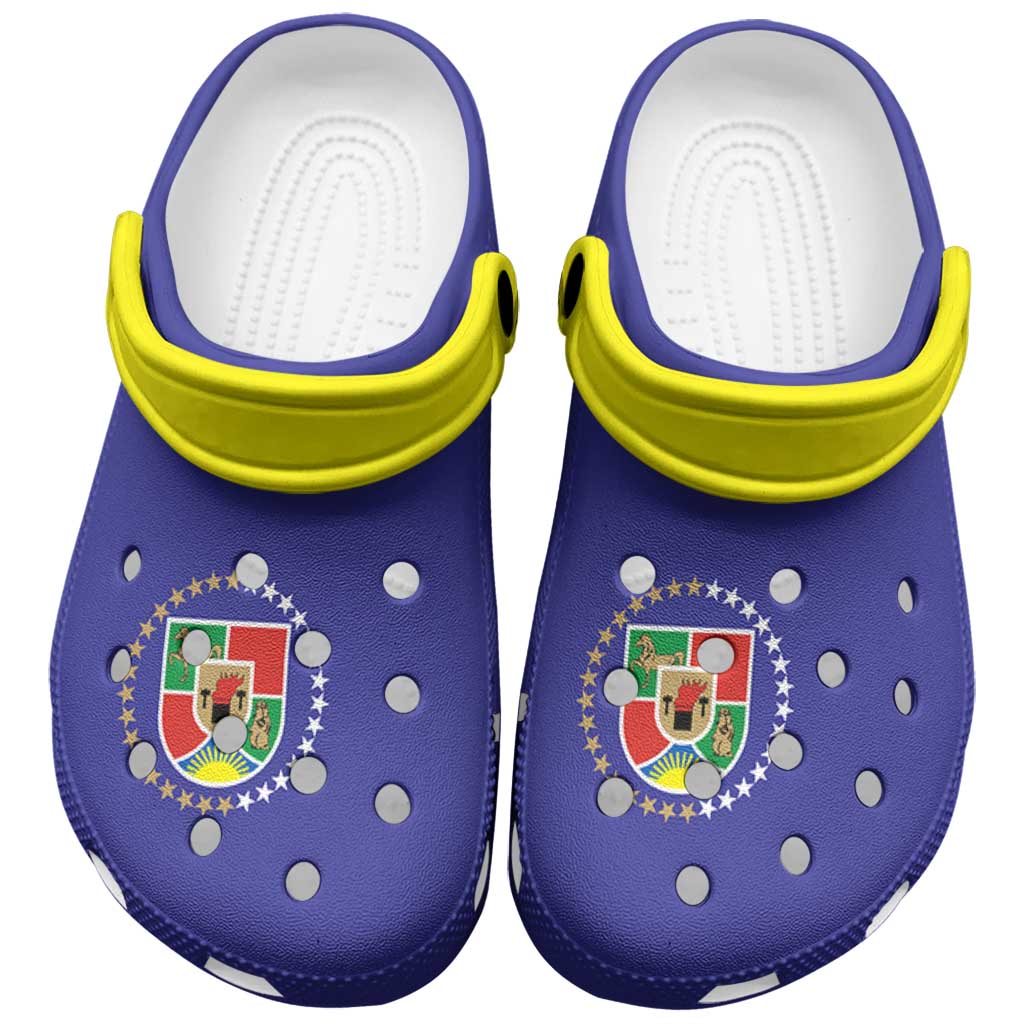 Merchidea Ukraine Luhansk Oblast Flag Crocs Crocband Clogs Shoes Comfortable For Men Women and Kids
