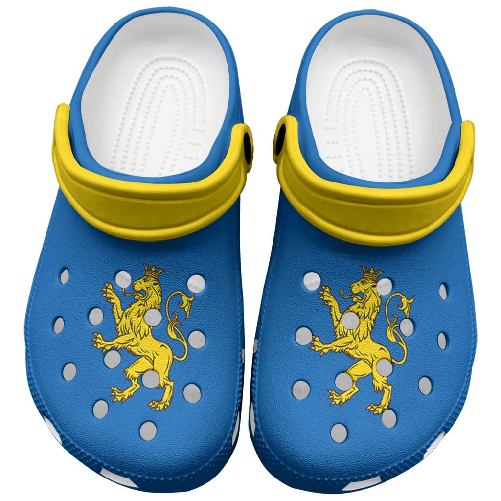Merchidea Ukraine Lviv Oblast Flag Crocs Crocband Clogs Shoes Comfortable For Men Women and Kids