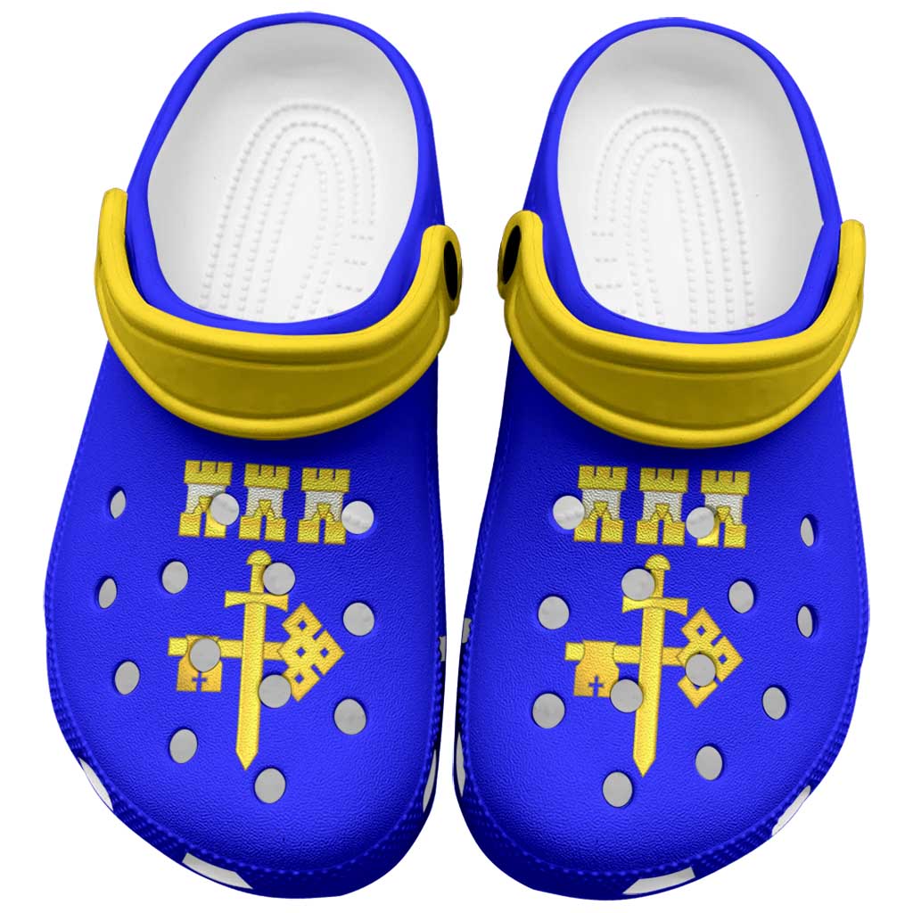 Merchidea Ukraine Ternopil Oblast Flag Crocs Crocband Clogs Shoes Comfortable For Men Women and Kids
