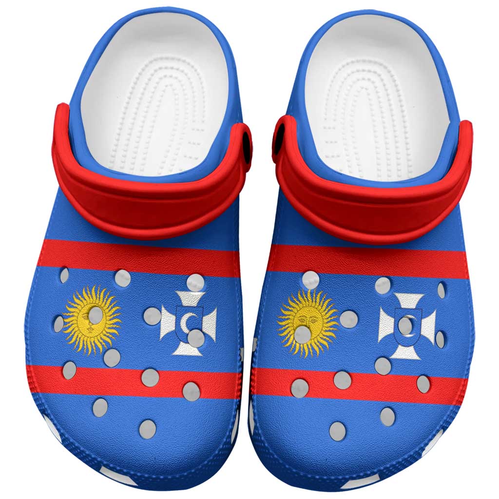 Merchidea Ukraine Vinnytsia Oblast Flag Crocs Crocband Clogs Shoes Comfortable For Men Women and Kids