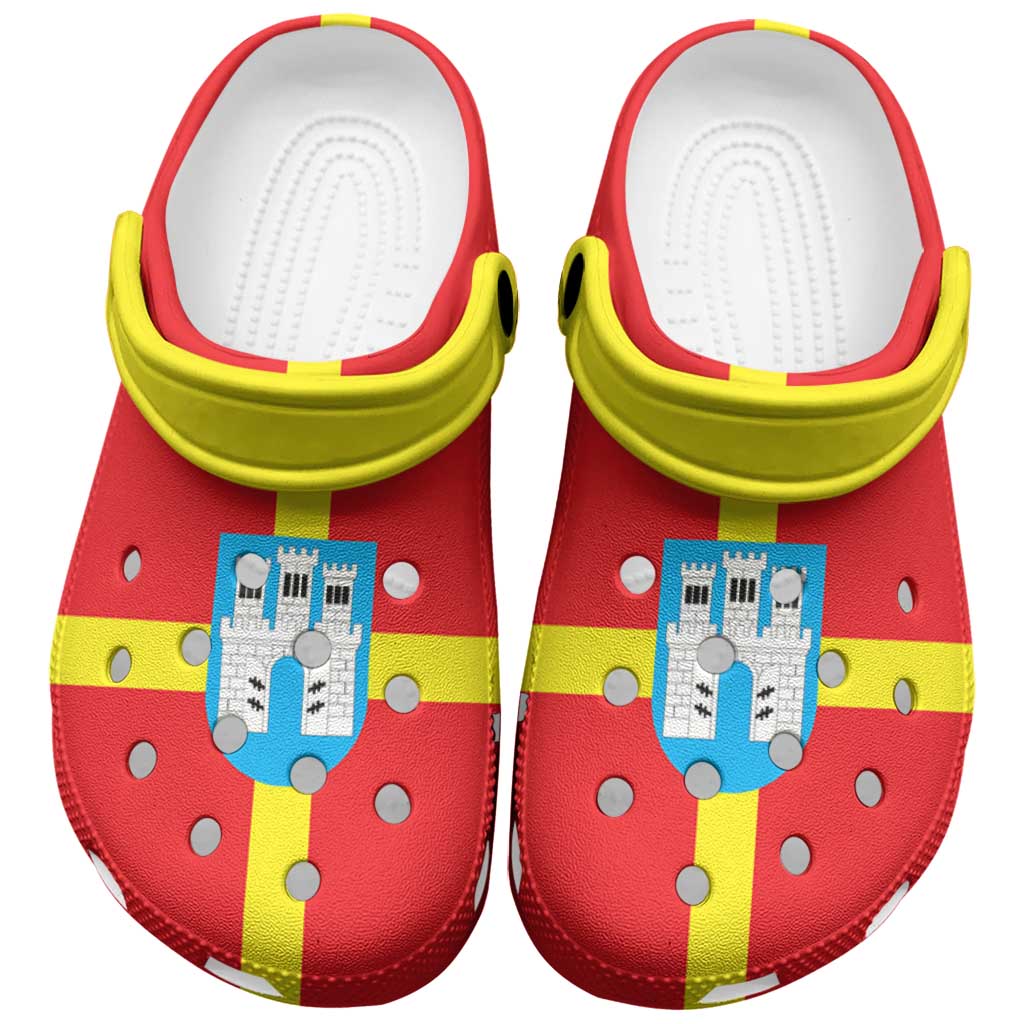 Merchidea Ukraine Zhytomyr Oblast Flag Crocs Crocband Clogs Shoes Comfortable For Men Women and Kids