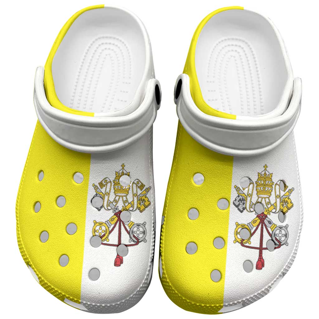 Merchidea Vatican City Flag Crocs Crocband Clogs Shoes Comfortable For Men Women and Kids